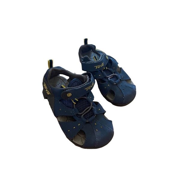 TEVA Kids Blue Closed Toe Hook & Loop Hiking Outdoor Sports Sandals Size 11 - Picture 1 of 4